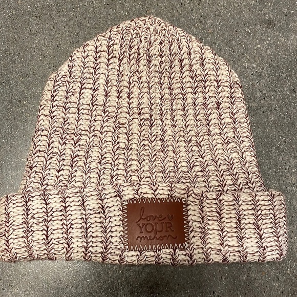 Love Your Melon Accessories - Love your melon Burgundy speckled cuffed beanie